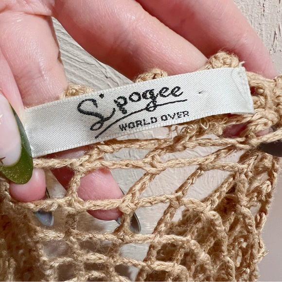 Vintage 2000s Floral Crochet Cardigan Womens S M Boho Y2k Lightweight Sweater - Picture 8 of 9